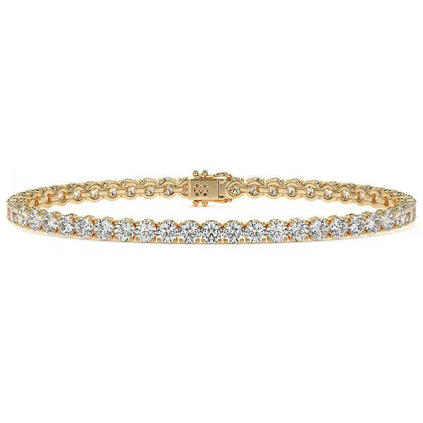 6.50ctw Round Brilliant Diamond Tennis Bracelet set in 14k Yellow Gold