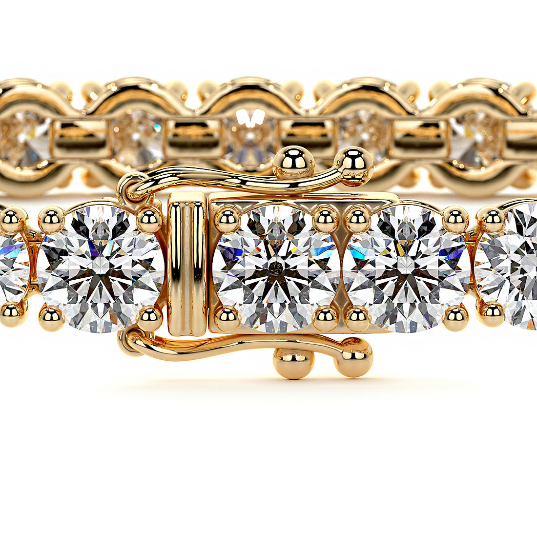 6.50ctw Round Brilliant Diamond Tennis Bracelet set in 14k Yellow Gold