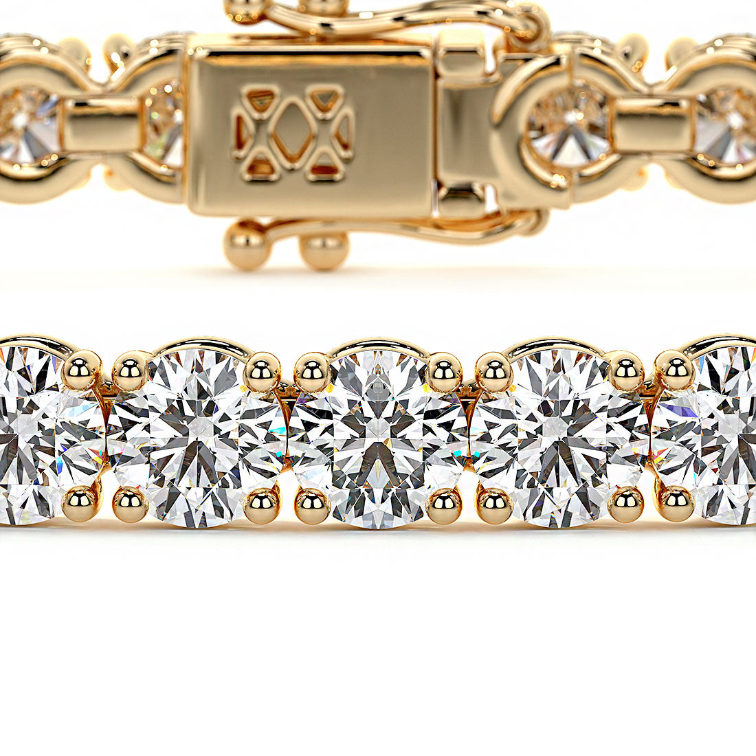 6.50ctw Round Brilliant Diamond Tennis Bracelet set in 14k Yellow Gold