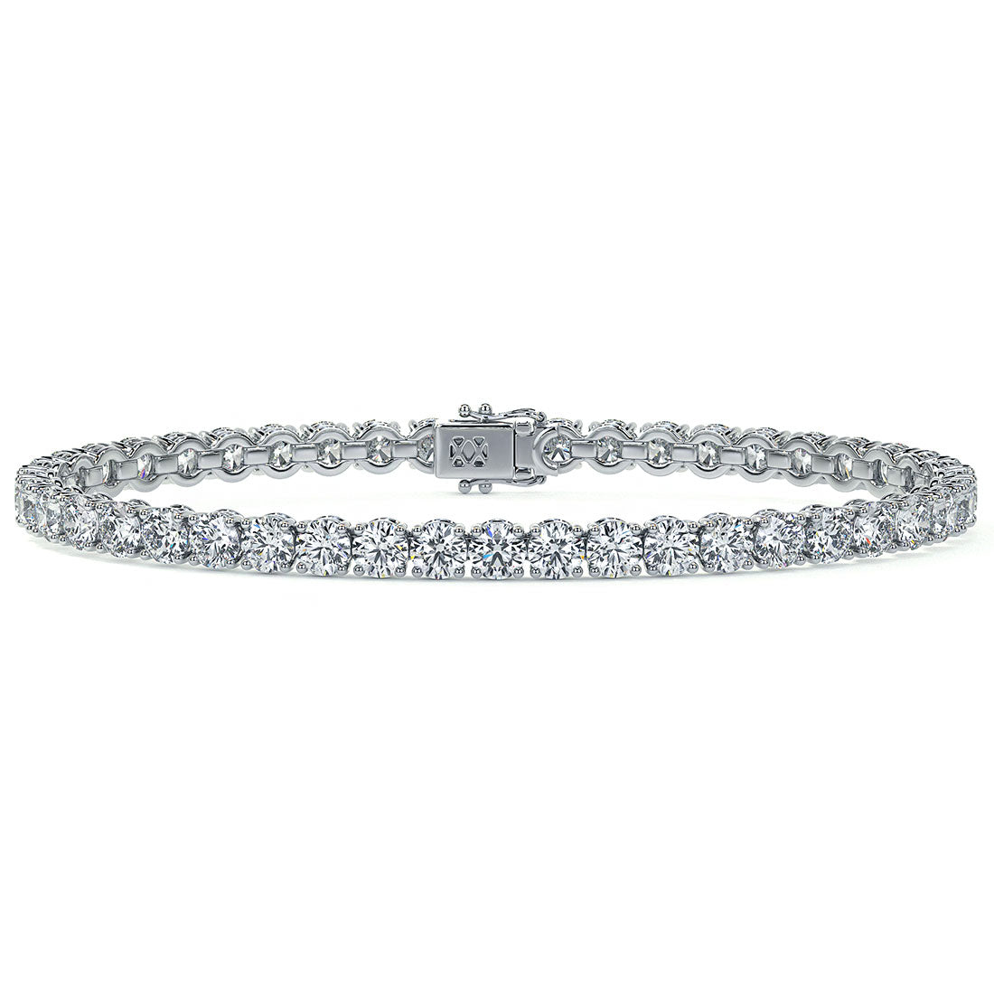 9.50ctw Round Brilliant Diamond Tennis Bracelet set in 14k White Gold