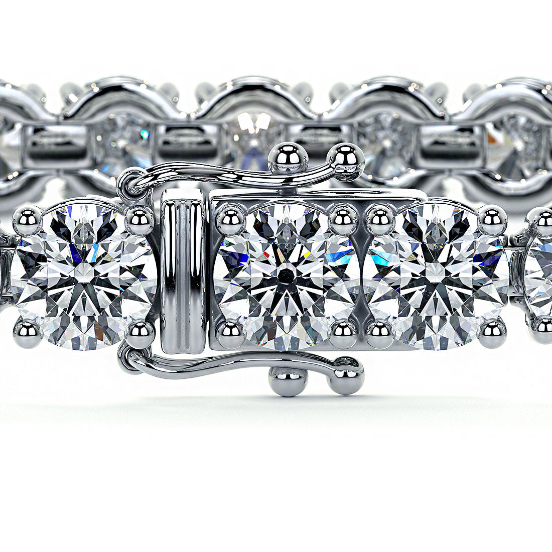 9.50ctw Round Brilliant Diamond Tennis Bracelet set in 14k White Gold