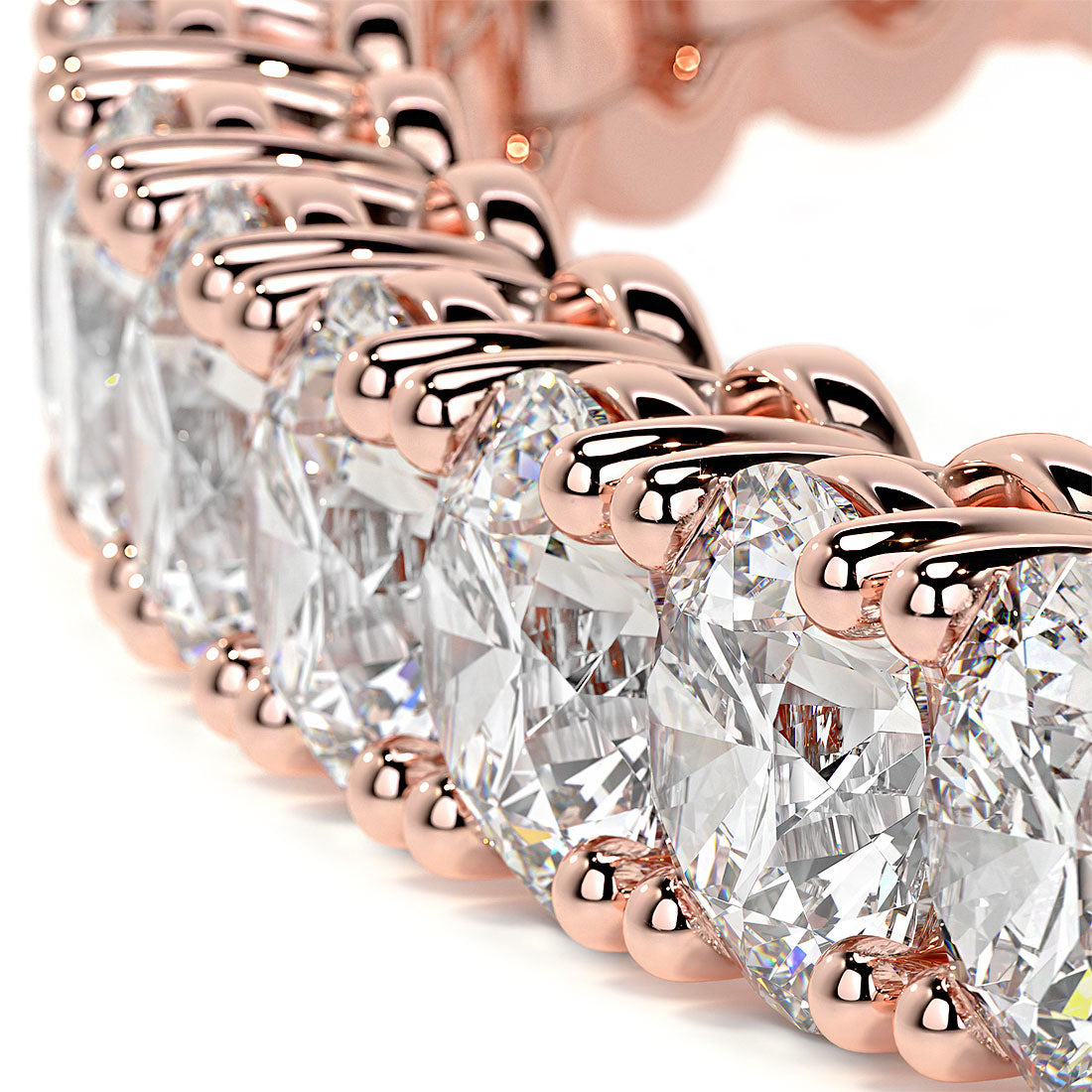 9.50ctw Round Brilliant Diamond Tennis Bracelet set in 14k Rose Gold