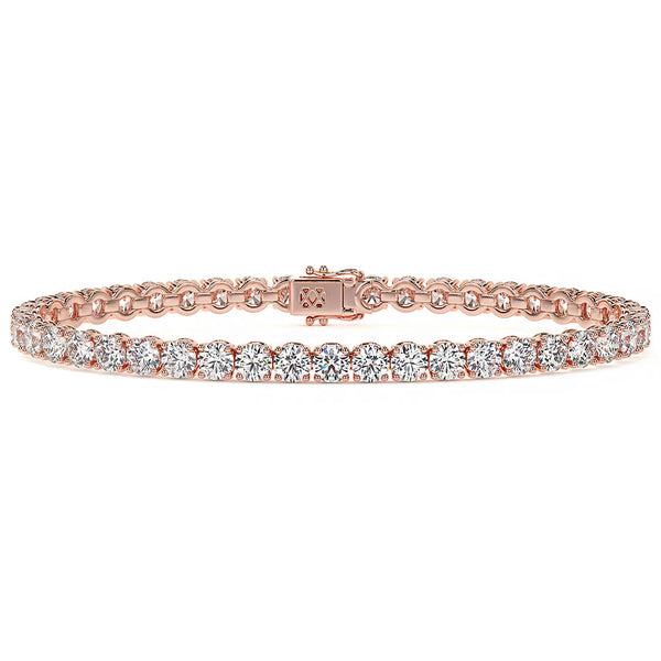 9.50ctw Round Brilliant Diamond Tennis Bracelet set in 14k Rose Gold