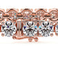 9.50ctw Round Brilliant Diamond Eternity Tennis Bracelet set in 14k Rose Gold