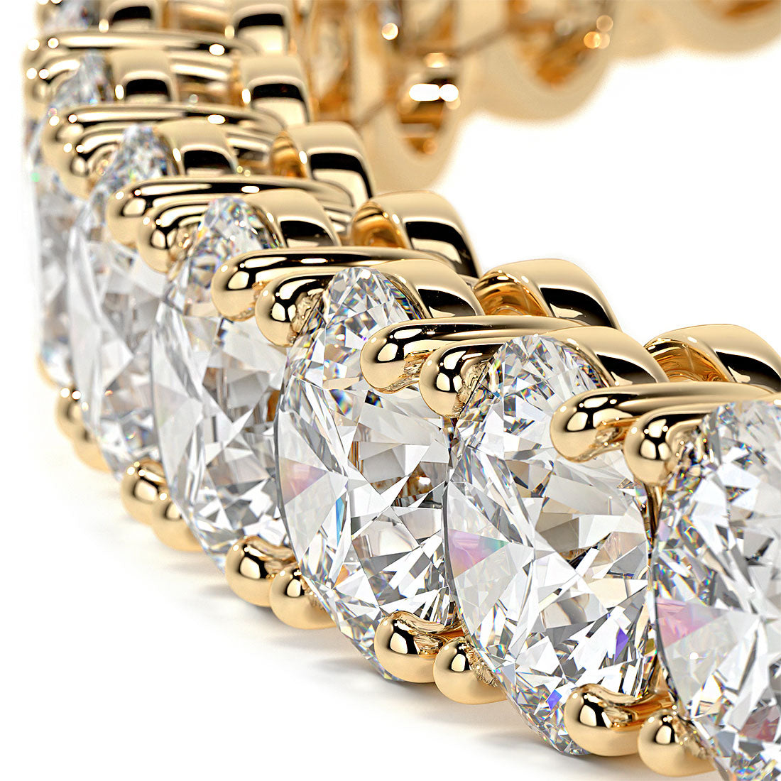 10.50ctw Round Brilliant Diamond Tennis Bracelet set in 14k Yellow Gold