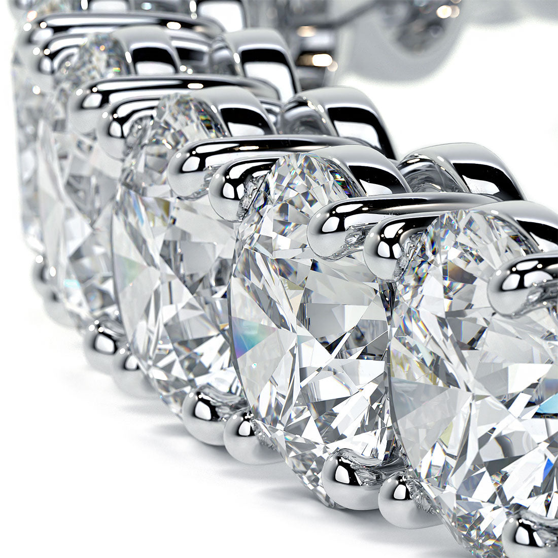 15.00ctw Round Brilliant Diamond Tennis Bracelet set in 14k White Gold