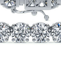 15.00ctw Round Brilliant Diamond Eternity Tennis Bracelet set in 14k White Gold