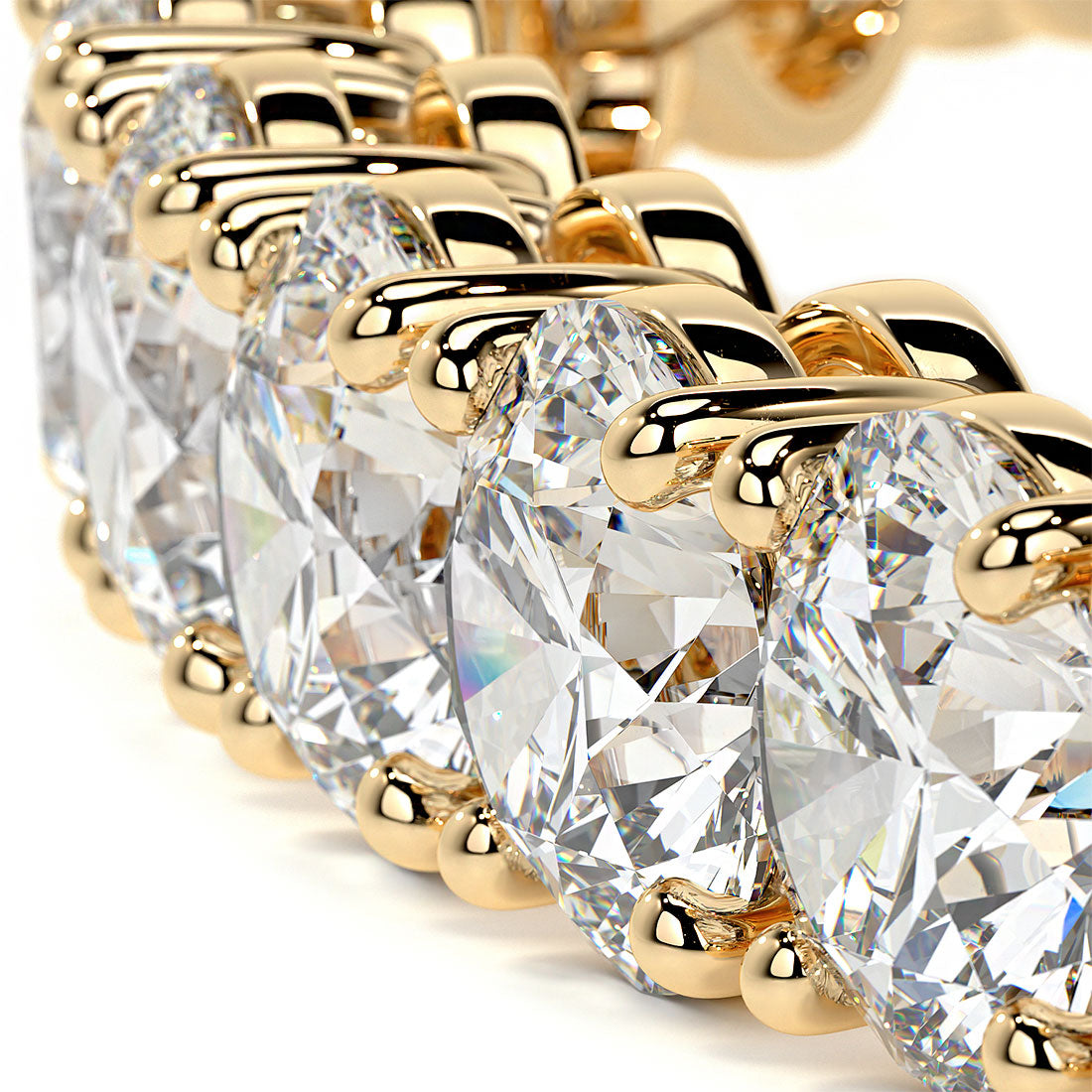 15.00ctw Round Brilliant Diamond Tennis Bracelet set in 14k Yellow Gold