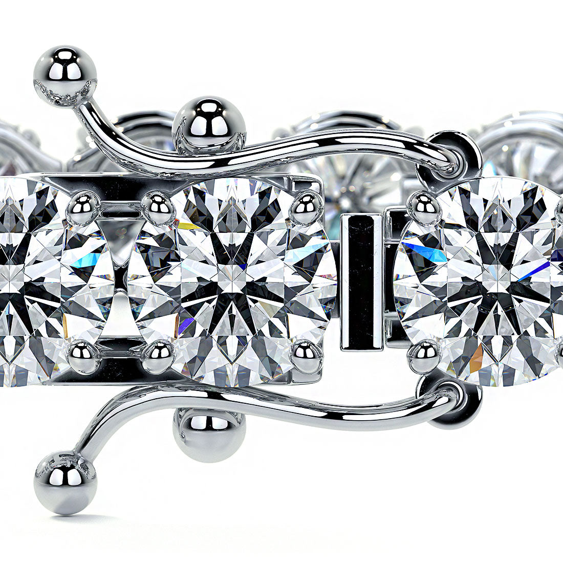 17.00ctw Round Brilliant Diamond Tennis Bracelet set in 14k White Gold