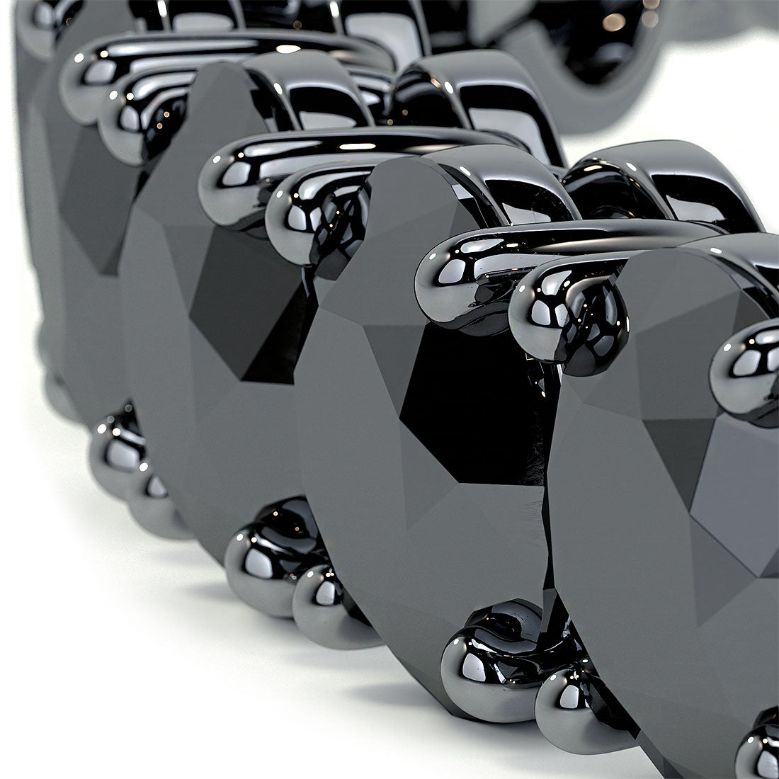 17.00ctw Round Brilliant Black Diamond Tennis Bracelet set in 14k Black Gold