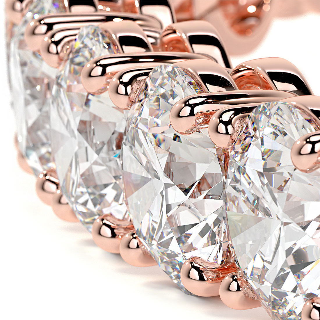 17.00ctw Round Brilliant Diamond Tennis Bracelet set in 14k Rose Gold