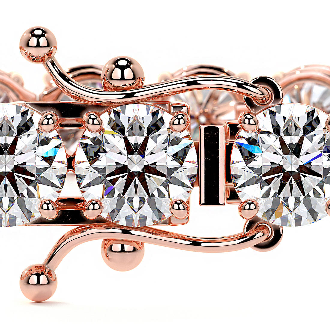 17.00ctw Round Brilliant Diamond Tennis Bracelet set in 14k Rose Gold