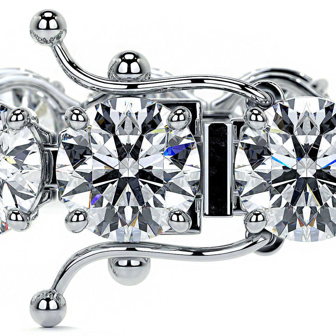 26.00ctw Round Brilliant Diamond Tennis Bracelet set in 14k White Gold