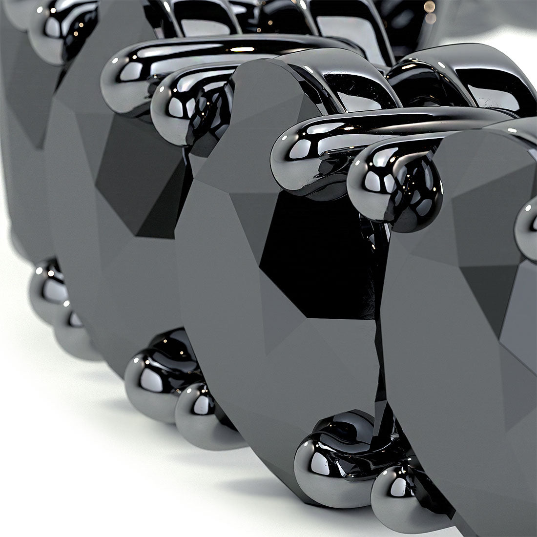 26.00ctw Round Brilliant Black Diamond Tennis Bracelet set in 14k Black Gold