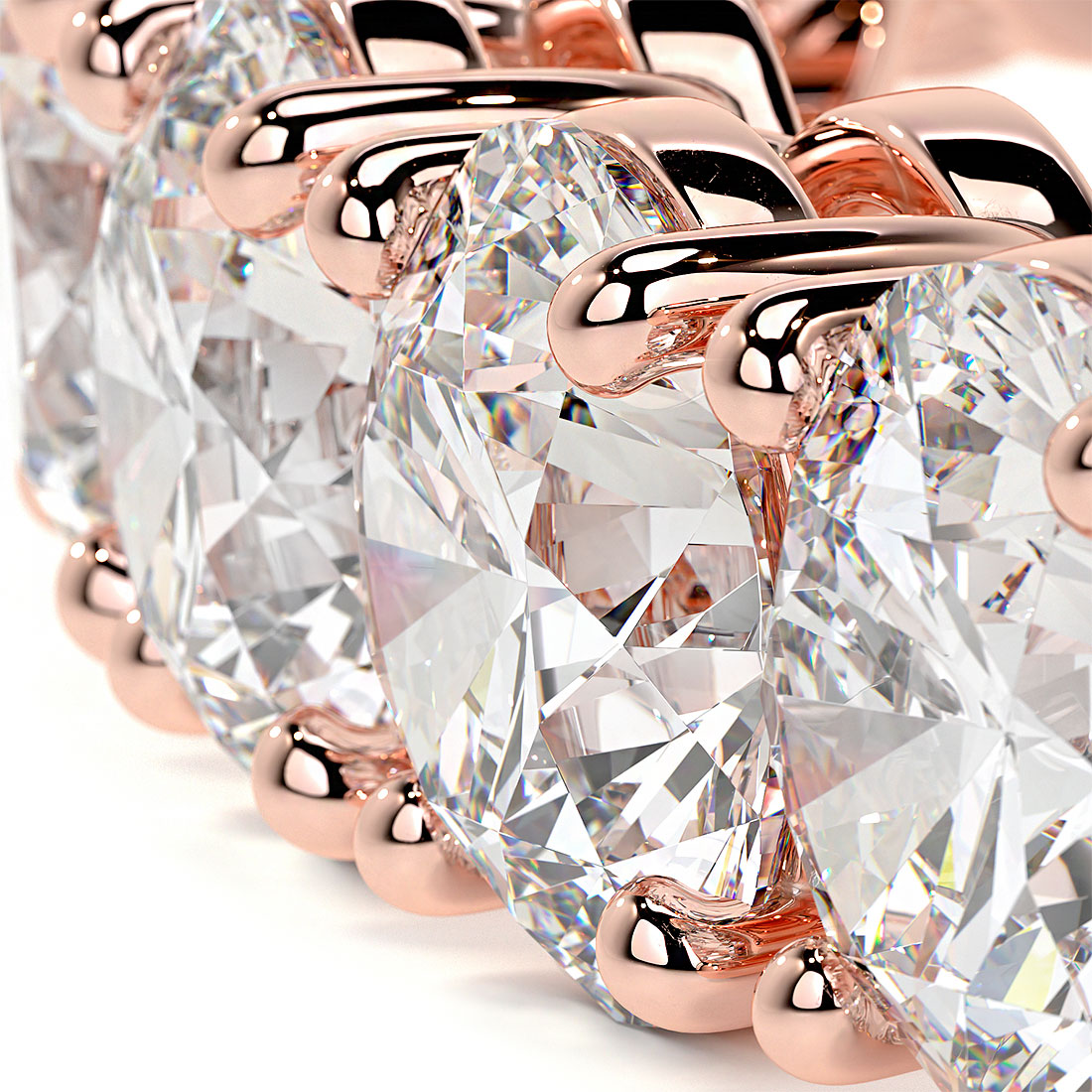 26.00ctw Round Brilliant Diamond Tennis Bracelet set in 14k Rose Gold