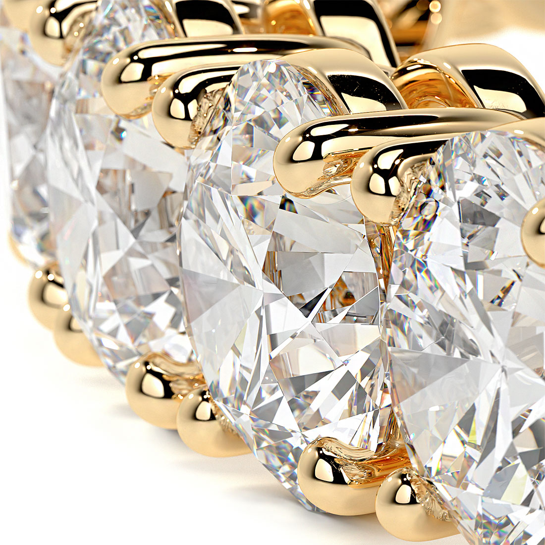 26.00ctw Round Brilliant Diamond Tennis Bracelet set in 14k Yellow  Gold