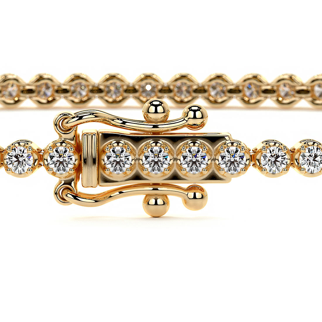 1.00ctw Round Brilliant Buttercup Diamond Tennis Bracelet set in 14k Yellow Gold
