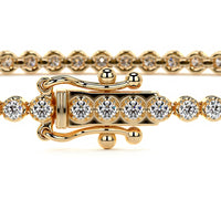 1.00ctw Round Brilliant Buttercup Diamond Eternity Tennis Bracelet set in 14k Yellow Gold