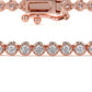 1.05ctw Round Brilliant Buttercup Diamond Eternity Tennis Bracelet set in 14k Rose Gold