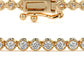 1.05ctw Round Brilliant Buttercup Diamond Eternity Tennis Bracelet set in 14k Yellow Gold