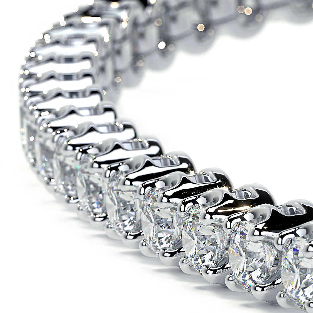 1.75ctw Round Brilliant Buttercup Diamond Tennis Bracelet set in 14k White Gold
