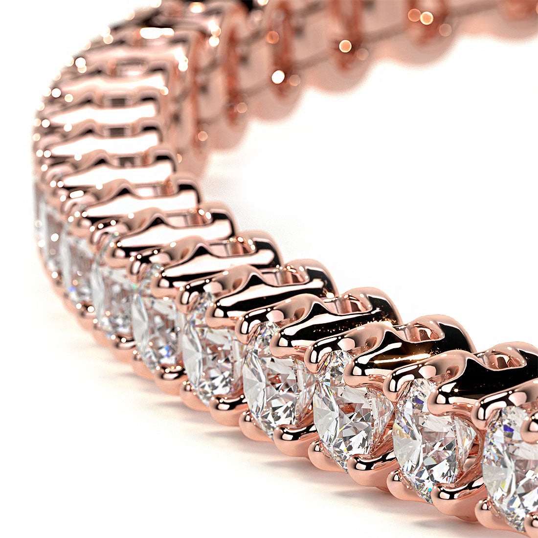 1.75ctw Round Brilliant Buttercup Diamond Tennis Bracelet set in 14k Rose Gold