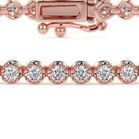 1.75ctw Round Brilliant Buttercup Diamond Eternity Tennis Bracelet set in 14k Rose Gold