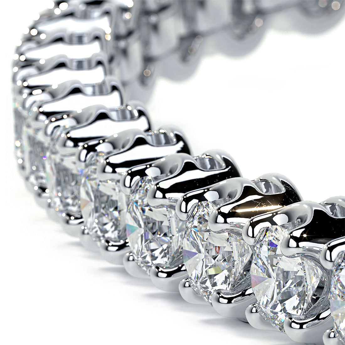 2.50ctw Round Brilliant Buttercup Diamond Tennis Bracelet set in 14k White Gold