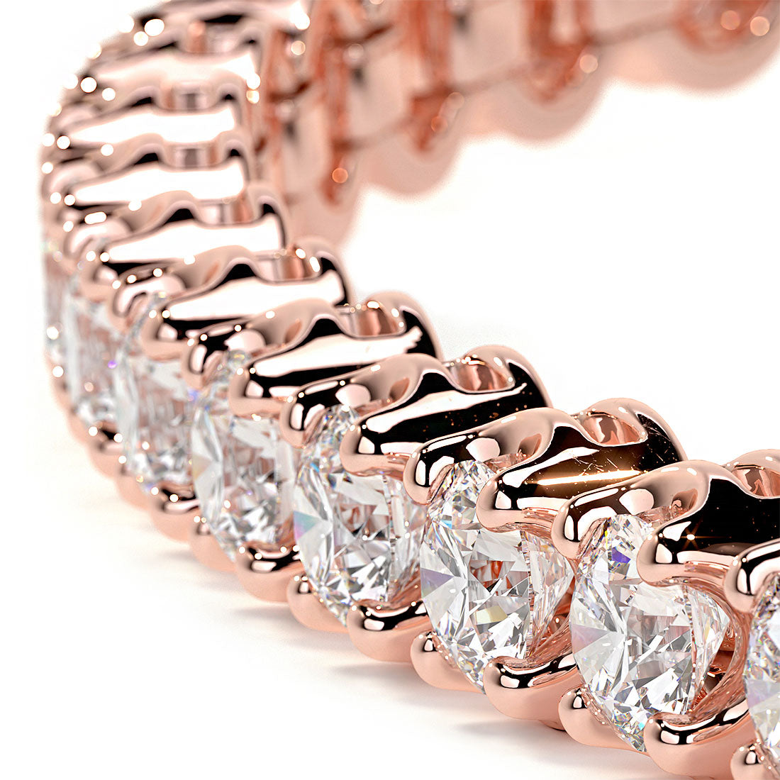 2.50ctw Round Brilliant Buttercup DiamondTennis Bracelet set in 14k Rose Gold