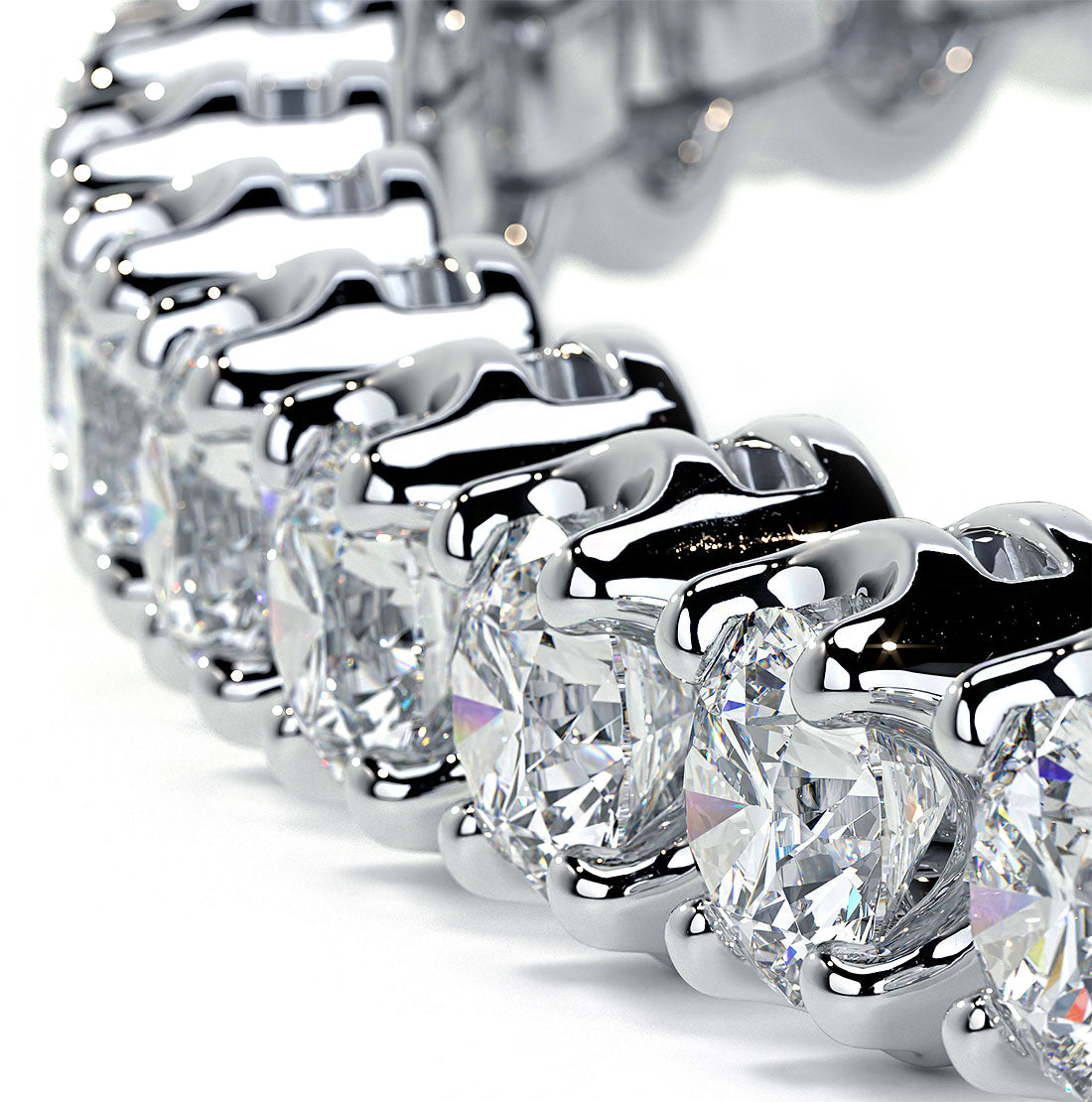 3.30ctw Round Brilliant Buttercup Diamond Tennis Bracelet set in 14k White Gold