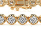 3.30ctw Round Brilliant Buttercup Diamond Eternity Tennis Bracelet set in 14k Yellow Gold