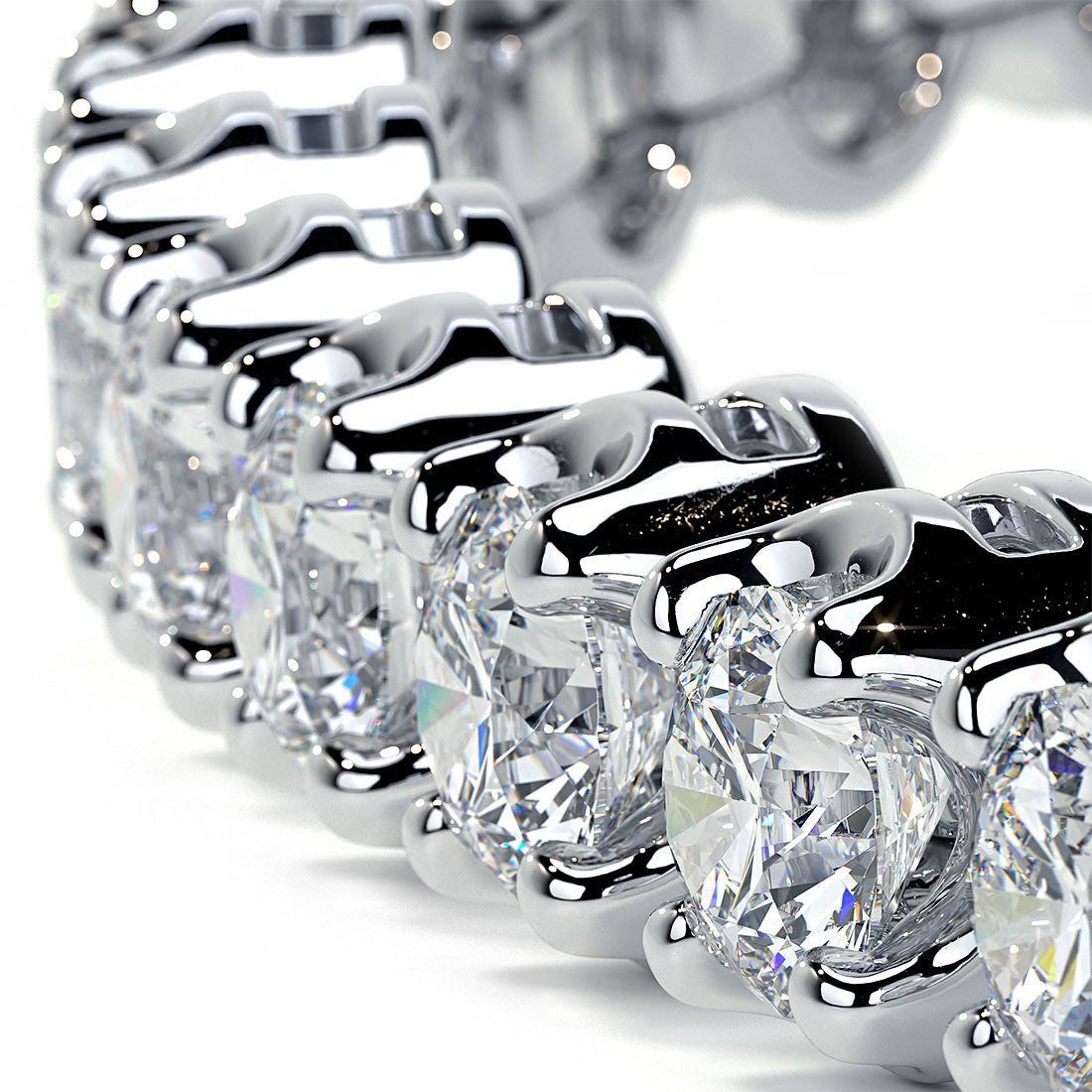 4.00ctw Round Brilliant Buttercup Diamond Tennis Bracelet set in 14k White Gold