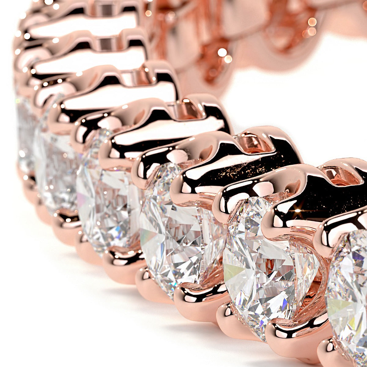 4.00ctw Round Brilliant Buttercup Diamond Tennis Bracelet set in 14k Rose Gold