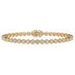 4.00ctw Round Brilliant Buttercup Diamond Eternity Tennis Bracelet set in 14k Yellow Gold