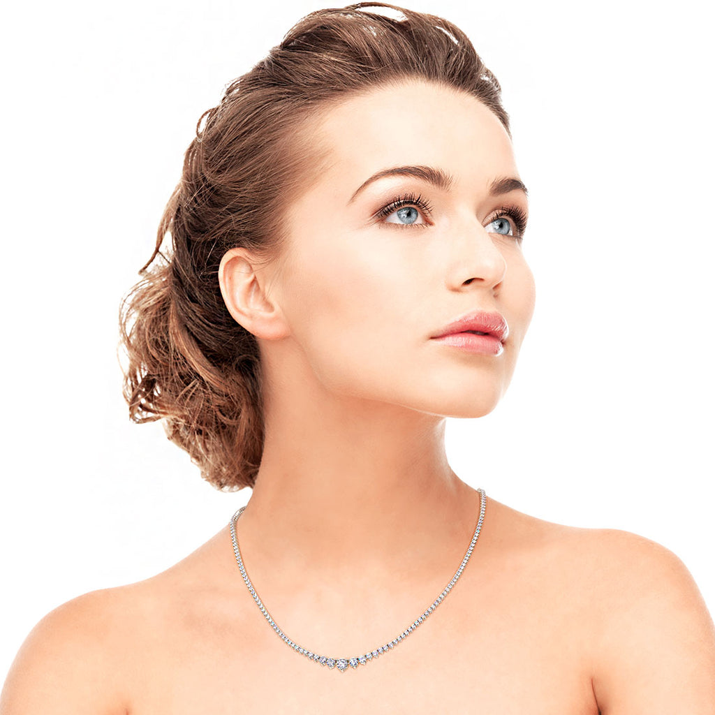 Buy Swasti Jewels American Diamond Austria Zircon Solitaire Jewellery Set  Tennis Necklace Earrings for Women at Amazon.in