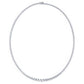 10.00ctw Round Brilliant Graduated Diamond Eternity Tennis Necklace Set in 14k White Gold