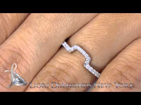 WBE-37 - 0.42 Carat Custom Curve Matching Diamond Wedding Band Ring 18k White Gold