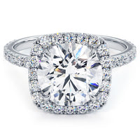 3 Carat Round Brilliant High Set Halo