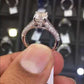 ER-0348 - 1.65 Carat E-SI1 Certified Natural Round Diamond Engagement Ring 14k White Gold