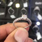 ER-0332 - 1.16 Carat F-SI1 Certified Natural Round Diamond Engagement Ring 18k White Gold