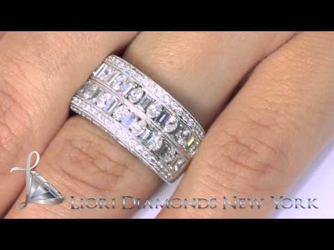 WBAJ-05 - 2.24 Carat Natural Diamond Wedding Band Ring Anniversary Ring 14k White Gold