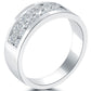 0.85 Carat Natural Diamond Wedding Band Ring Anniversary Ring 18k White Gold