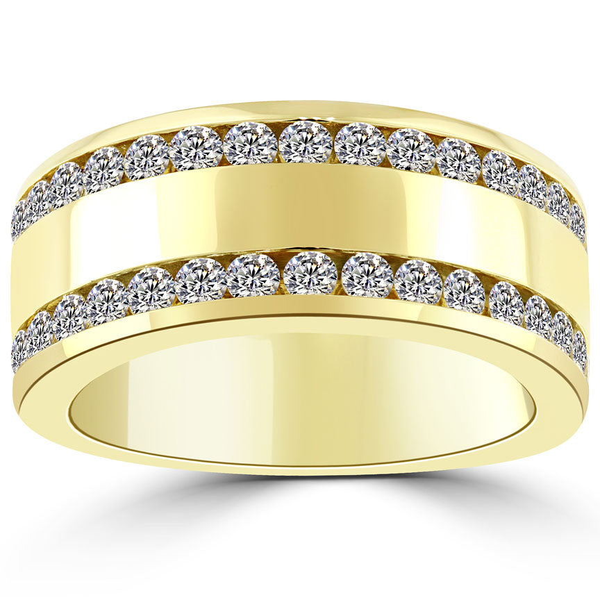 1.00 Carat Natural Diamond Wedding Band Ring Anniversary Ring 14k Yellow Gold
