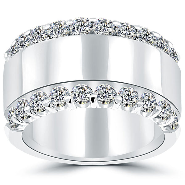 1.50ctw Natural Diamond Wedding Band Ring Anniversary Ring 14k White Gold