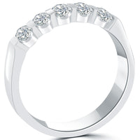 0.50 Carat E-VS1 Diamond Wedding Band Ring Anniversary Ring 14k White Gold