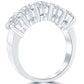 2.00 Carat E-VS1 5 Stone Diamond Wedding Band Anniversary Ring Set in Platinum