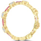 1.55 CTW Genuine Ruby & Diamond Wedding Band Anniversary Ring 14k Yellow Gold