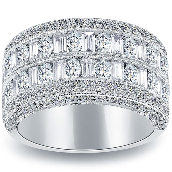 3.25ctw Diamond Wedding Band Ring Anniversary Ring 14k White Gold