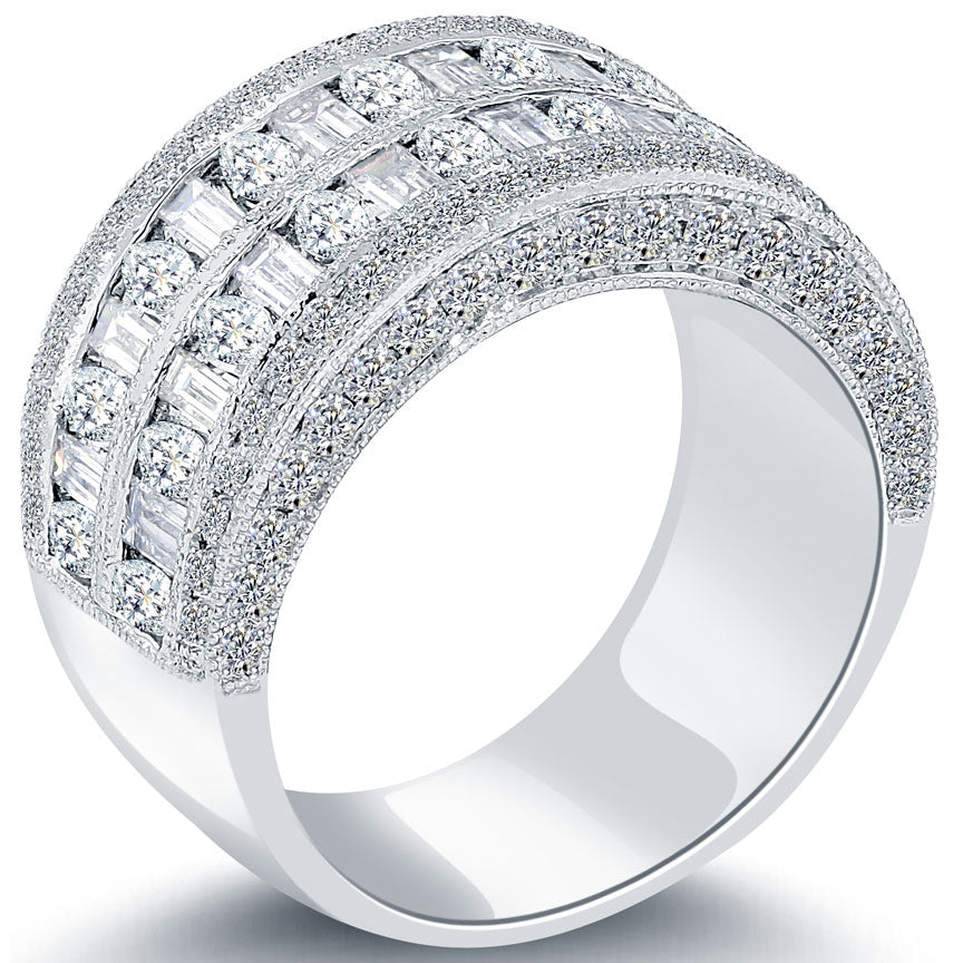 3.25ctw Diamond Wedding Band Ring Anniversary Ring 14k White Gold