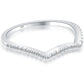 0.16 Carat Custom Curve Matching Diamond Wedding Band Ring 18k White Gold